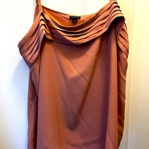 Pleated chiffon top